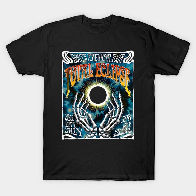 Total Eclipse 2024 Retro North American Concert Tour Gift For Men Women T-Shirt by truong-artist-C